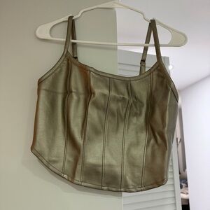 kirious Metallic silver Gold Women's Top